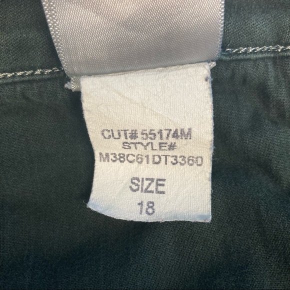 Nydj Sz 18 NOT YOUR DAUGHTERS JEANS Legging Super High Rise Long In Hunter Green - Picture 9 of 9